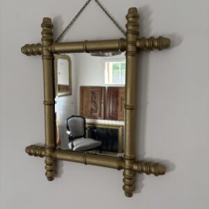 Miroir bambou doré