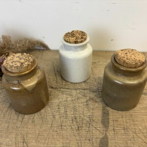 Lot de 3 pots en grès